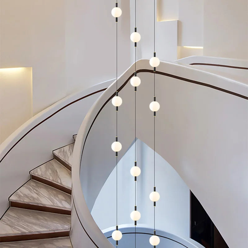 Modern Nordic Villa Double Staircase Pendant Light
