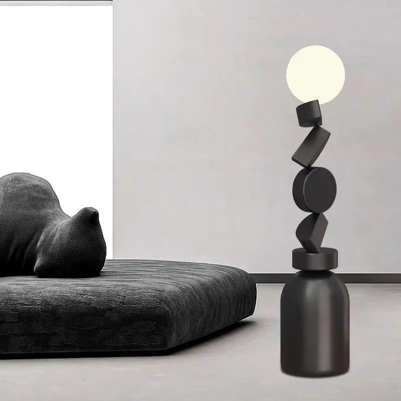 Round Glass Design Floor Lamp for Modern Decor
