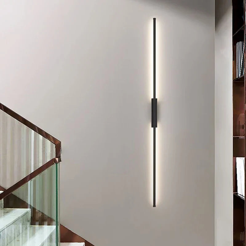 Black Nordic LED Wall Sconce Light Fixture for Bedroom & Living Room