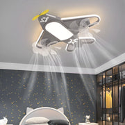 Modern Ceiling Fan for Kids with Dimmable LED Light and Remote Decor