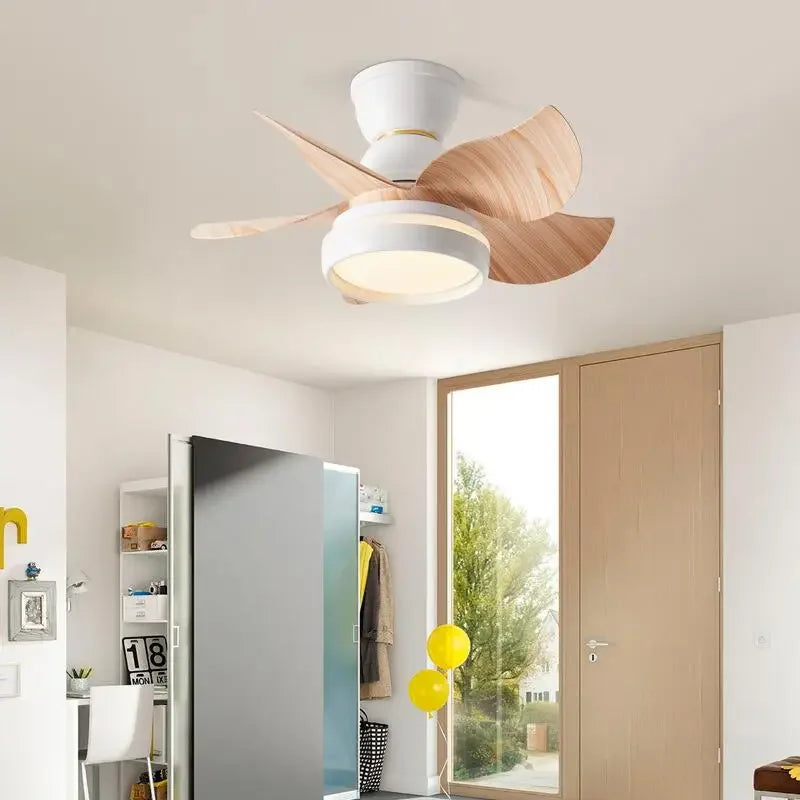 Mini Ceiling Fan with Light and Remote Control