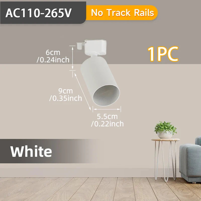 LED Track Spotlight for Indoor Lighting and Decoration