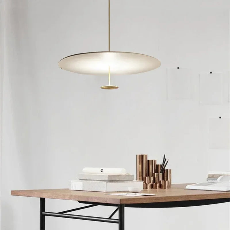 Ultra-Slim Minimalist Suspension Light Fixture for Indoor Use
