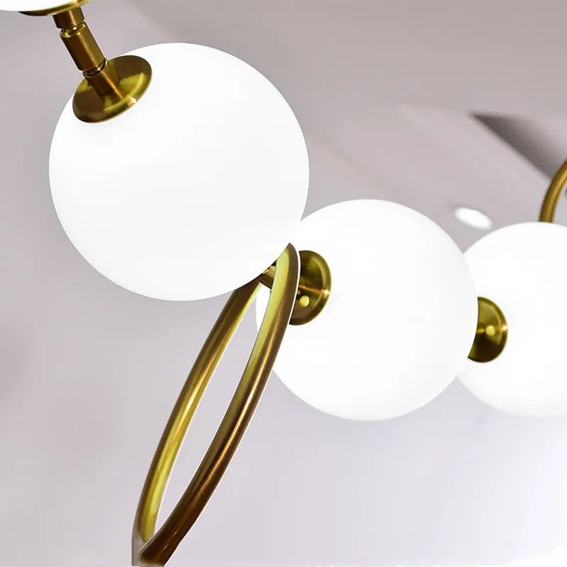Italian Designer CC 10 LED Glass Ball Pendant Light