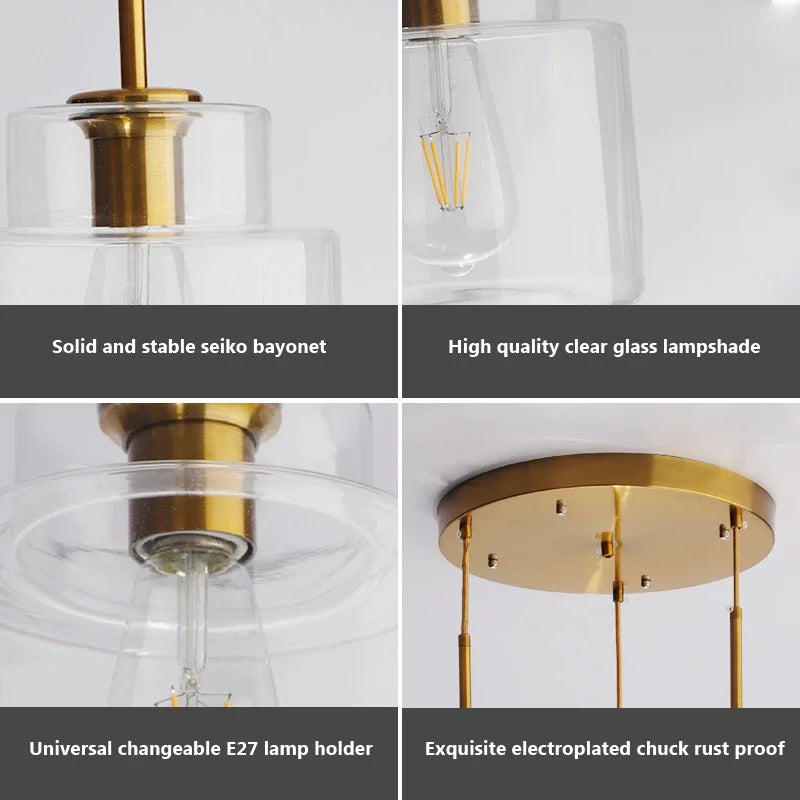 Nordic Design Glass LED Pendant Light - Stylish Indoor Decor