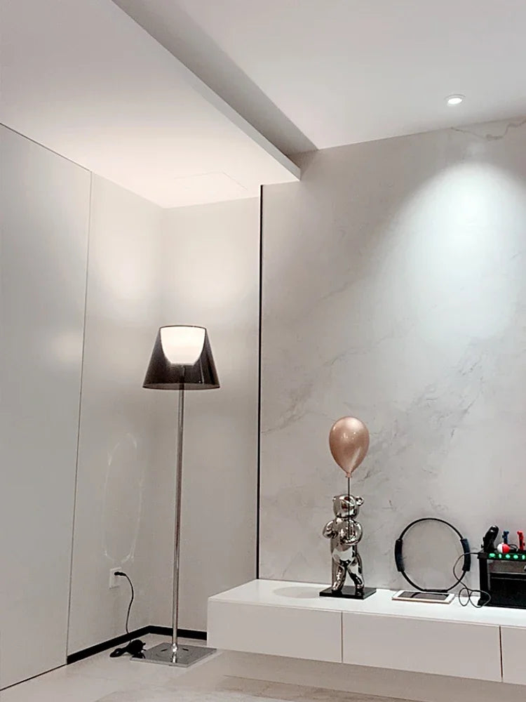 Modern Stainless Steel Floor Lamp with LED Acrylic Shade