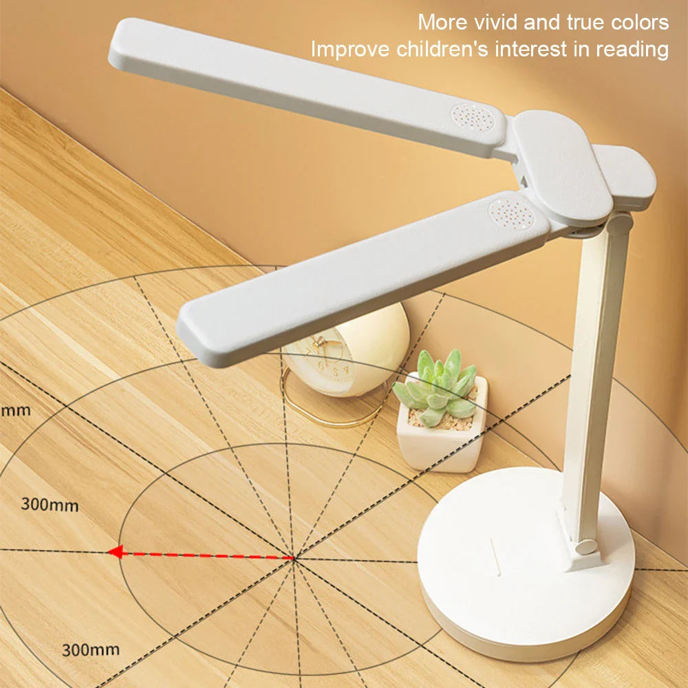 Adjustable Touch LED Desk Lamp with 3 Brightness Levels, USB Rechargeable, Eye Protection, Foldable Table Lamp for Bedroom and Reading