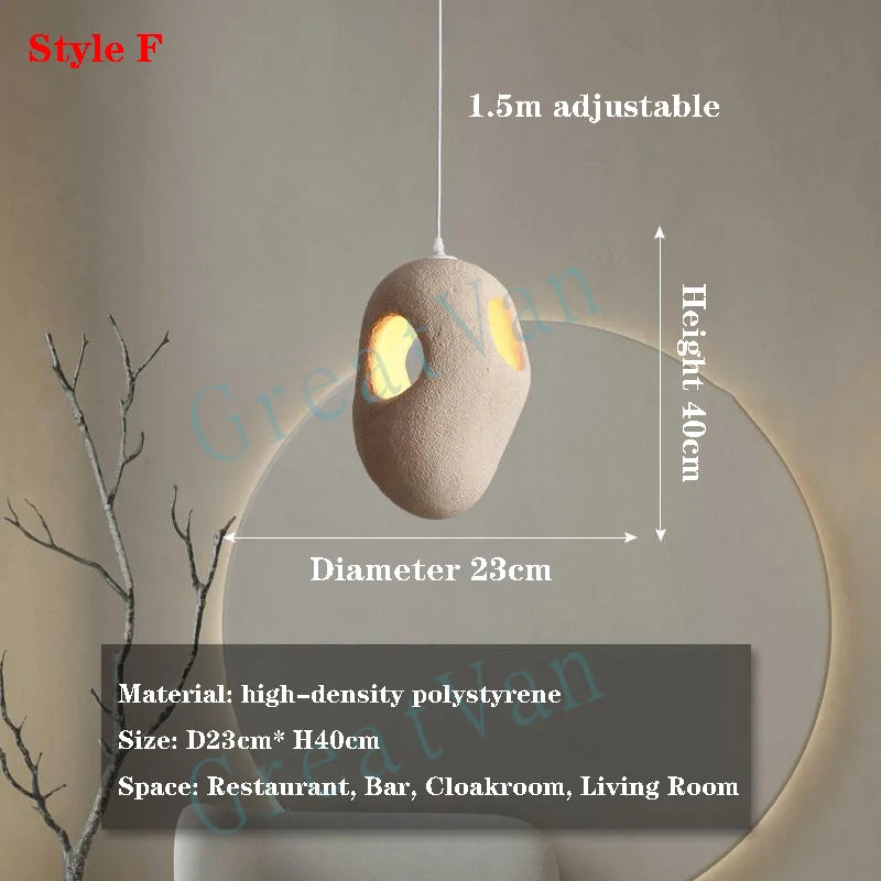 Wabi-Sabi LED Designer Pendant Light for Home Décor