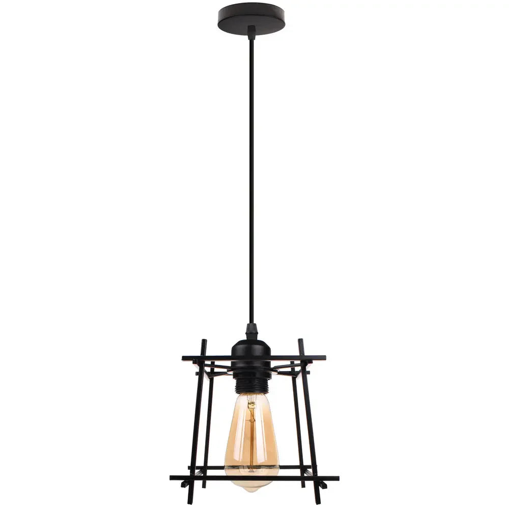 Retro Industrial Metal Cage Pendant Light for Home Decor