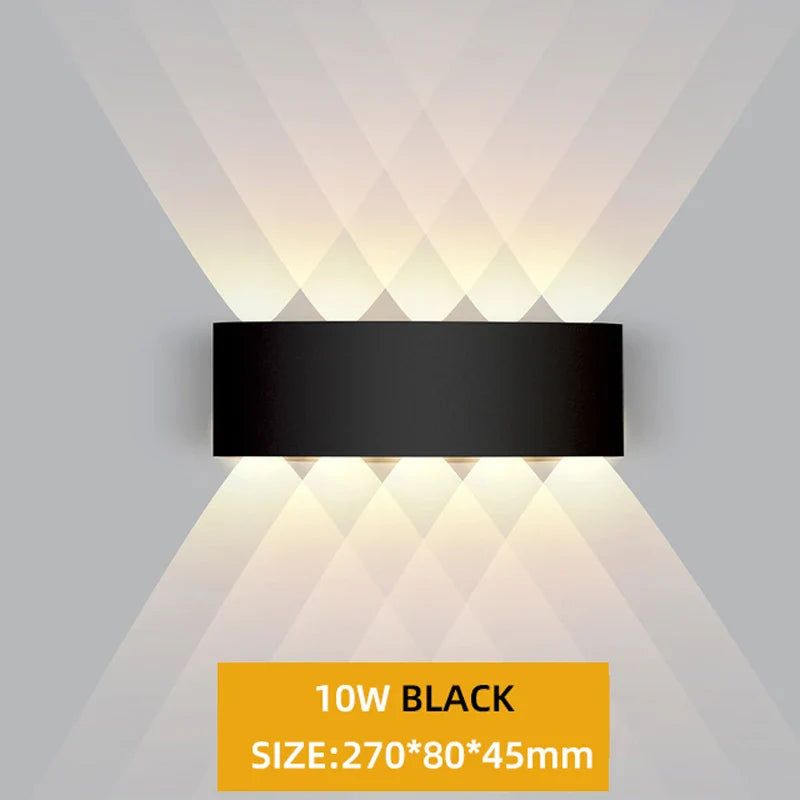 Waterproof LED Wall Sconce - Indoor/Outdoor Lighting, 4W-10W Aluminum Garden & Stair Lights