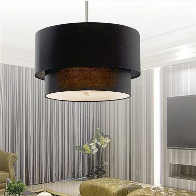 Modern Pastoral Linen Fabric Pendant Light