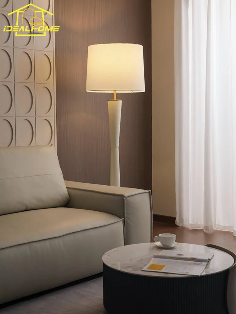 Minimalist Nordic Design Leather Floor Lamp in Iron