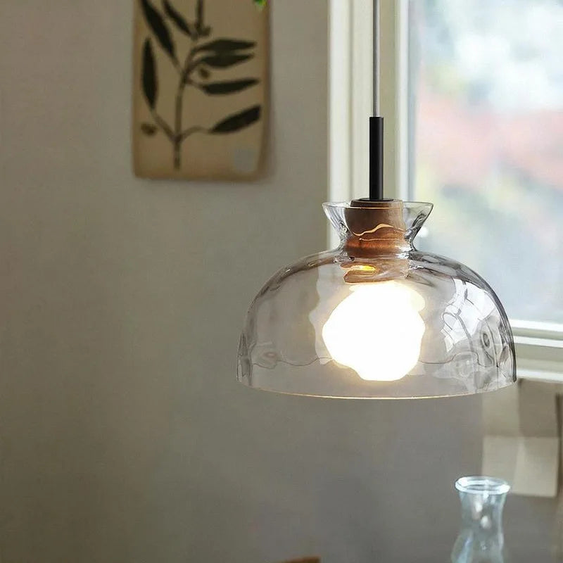 Nordic Suspension Light with Glass Shade for Restaurants