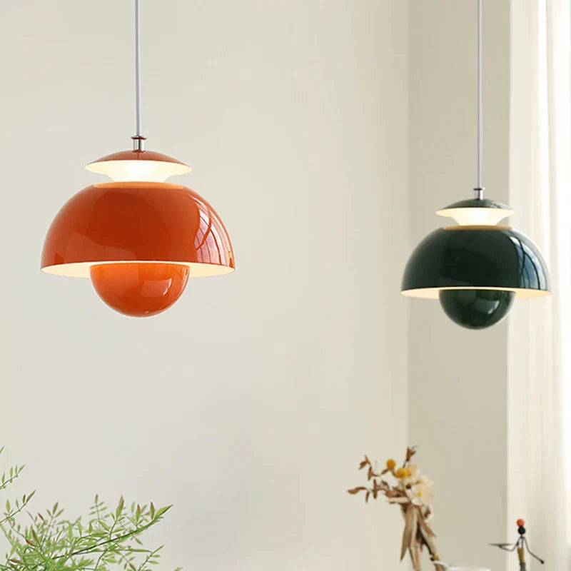 Modern Danish Nordic Designer LED Floral Pendant Light