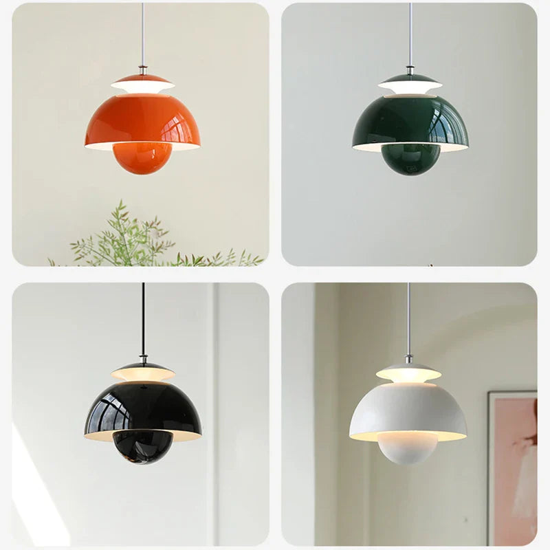 Modern Danish Nordic Designer LED Floral Pendant Light