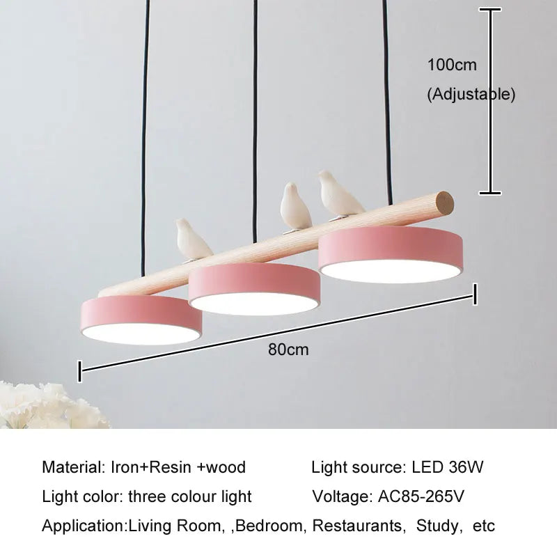 Modern Nordic LED Minimalist Bird Macaron Iron Decor