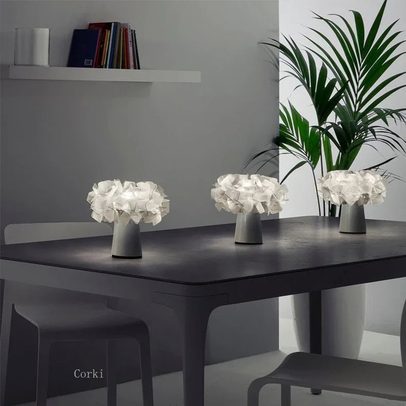 Modern Slamp Clizia Desk Lamp - PVC Flower Design