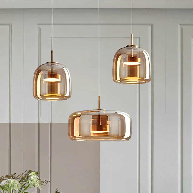 Italian Minimalist Glass Pendant Light for Modern Lighting