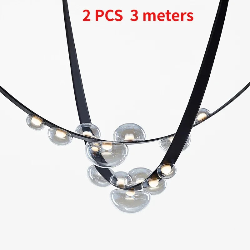 Modern Leather Pendant Light with LED - Sandyha Style