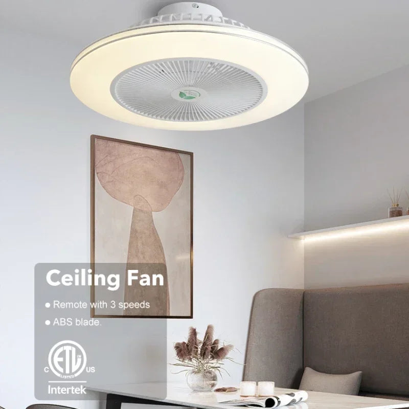 Modern Invisible LED Ceiling Fan with Remote Control