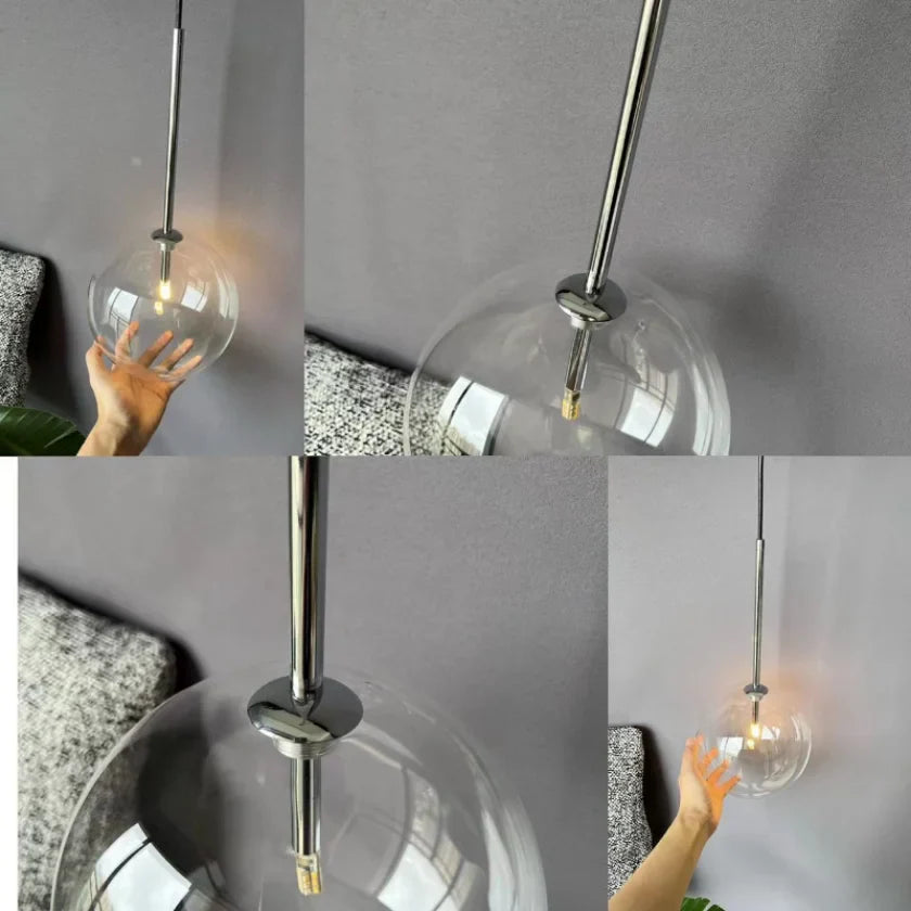 LED Glass Pendant Light for Kitchen, Dining Room, and Hotel Décor