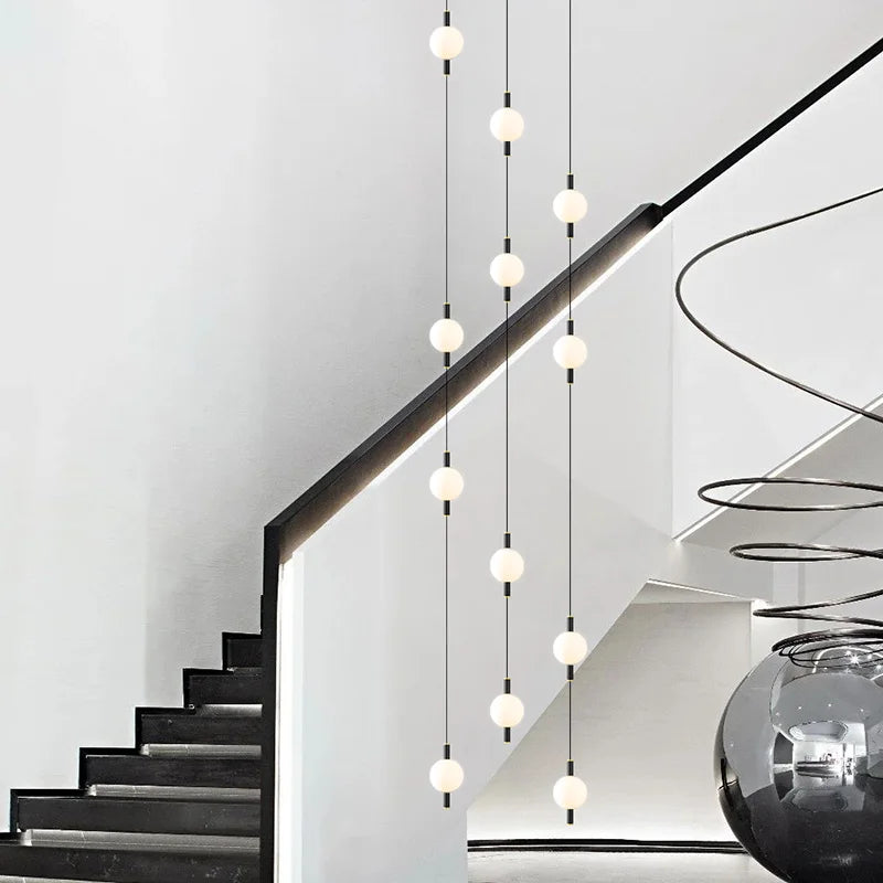 Modern Nordic Villa Double Staircase Pendant Light