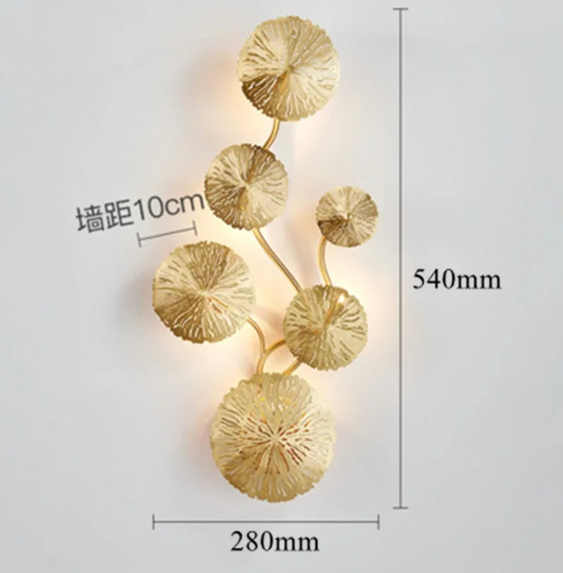 Modern Lotus Leaf Wall Sconce