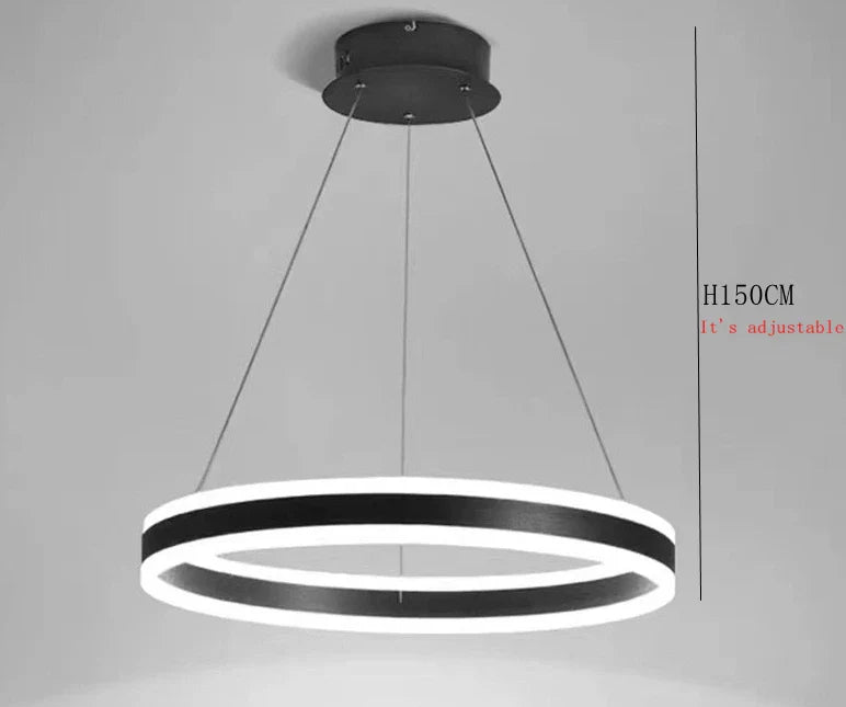 Modern LED Dimmable Ring Design Chandelier