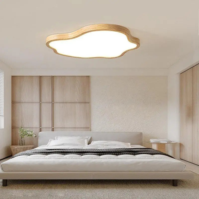 Modern Nordic Wood Cloud Shaped LED Ceiling Light