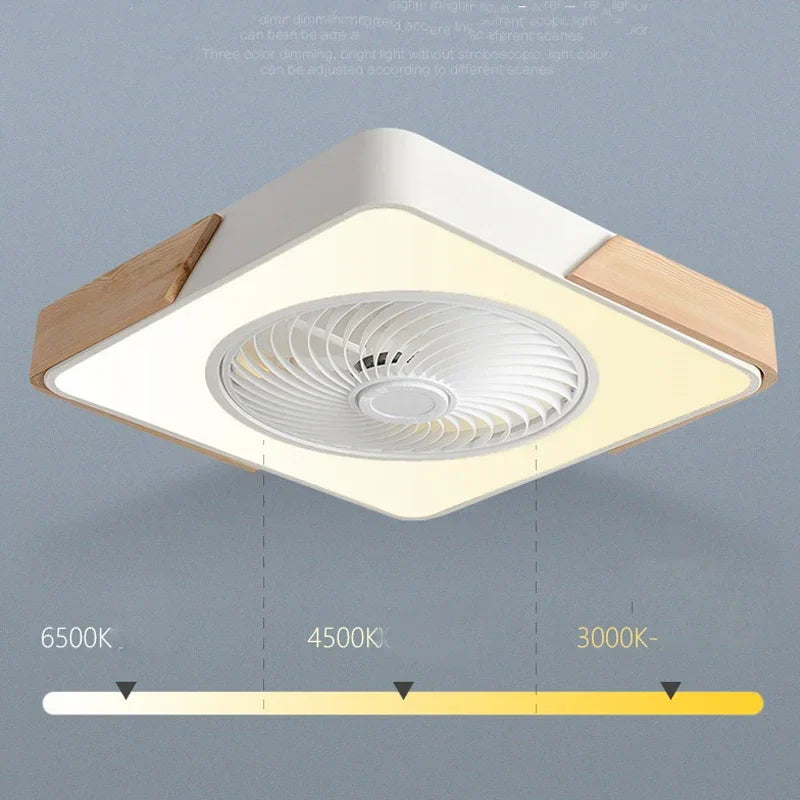 Modern Intelligent LED Ceiling Fan with Remote Control