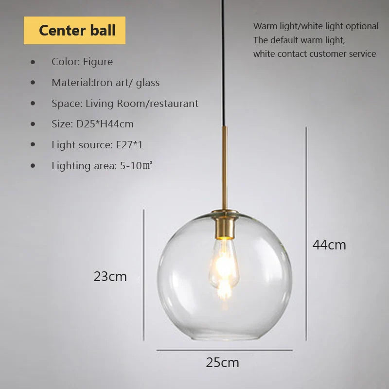 Industrial Glass LED Pendant Light
