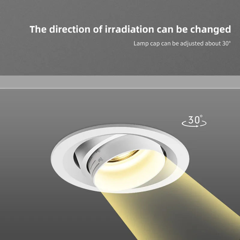Adjustable Beam Angle Recessed LED Spot Light for Decorative Lighting