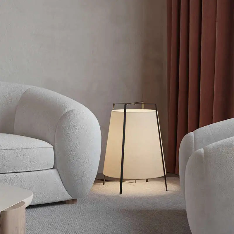 Nordic Minimalist Floor Lamp with Creative Fabric Shade