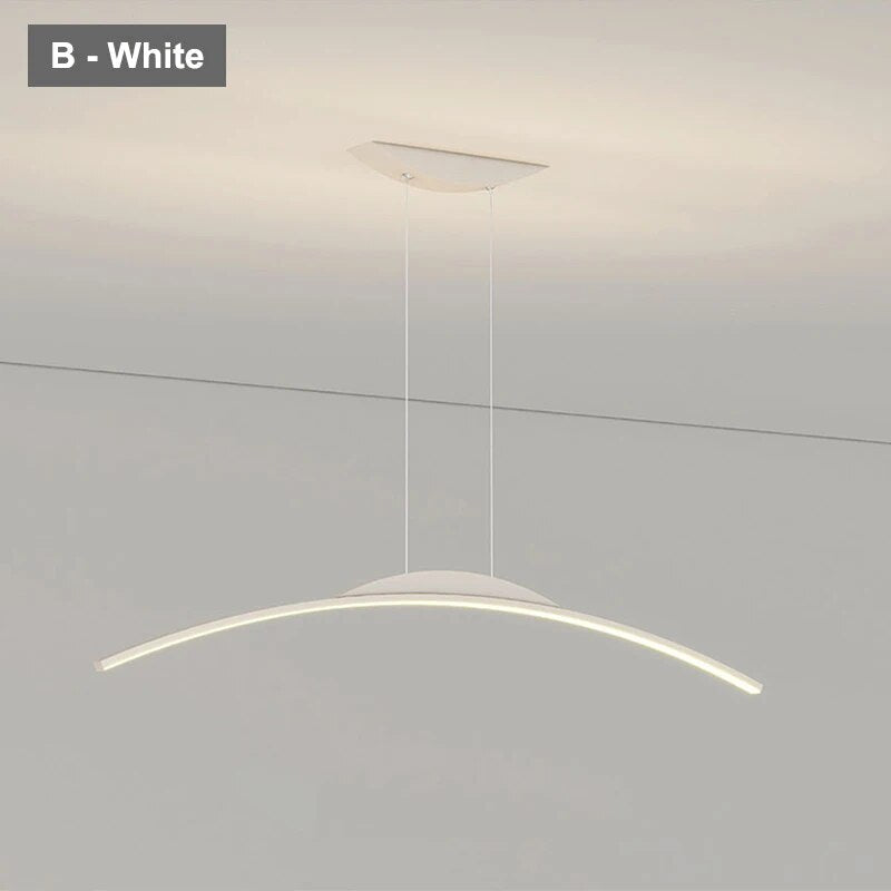 Curved Nordic Pendant Light for Kitchen Bar