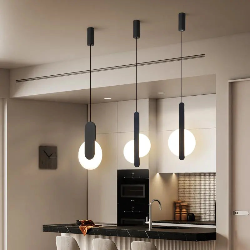 Black Acrylic LED Pendant Light