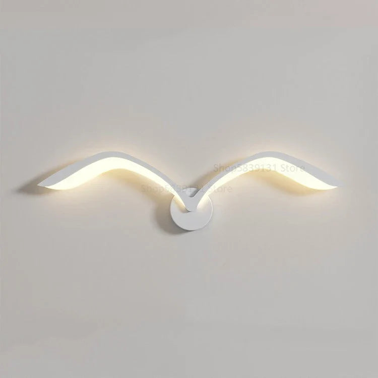 Modern LED Wall Sconce in Acrylic Seagull Design
