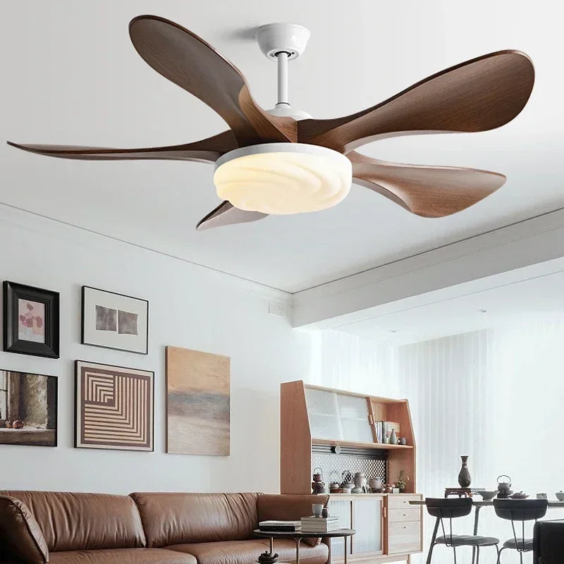 Modern Ceiling Fan with Light and Silent Strong Winds