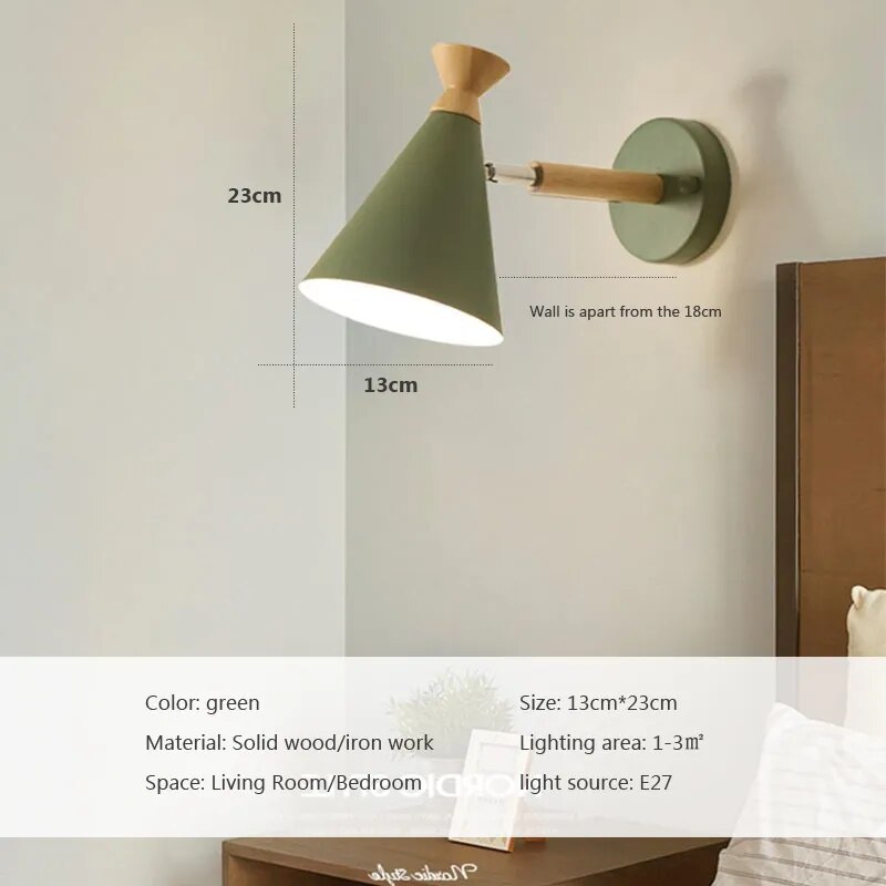 Nordic Solid Wood Wall Sconce