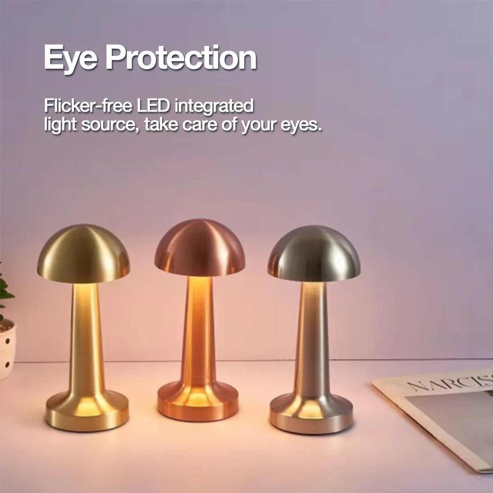 Modern Rechargeable Touch LED Desk Lamp