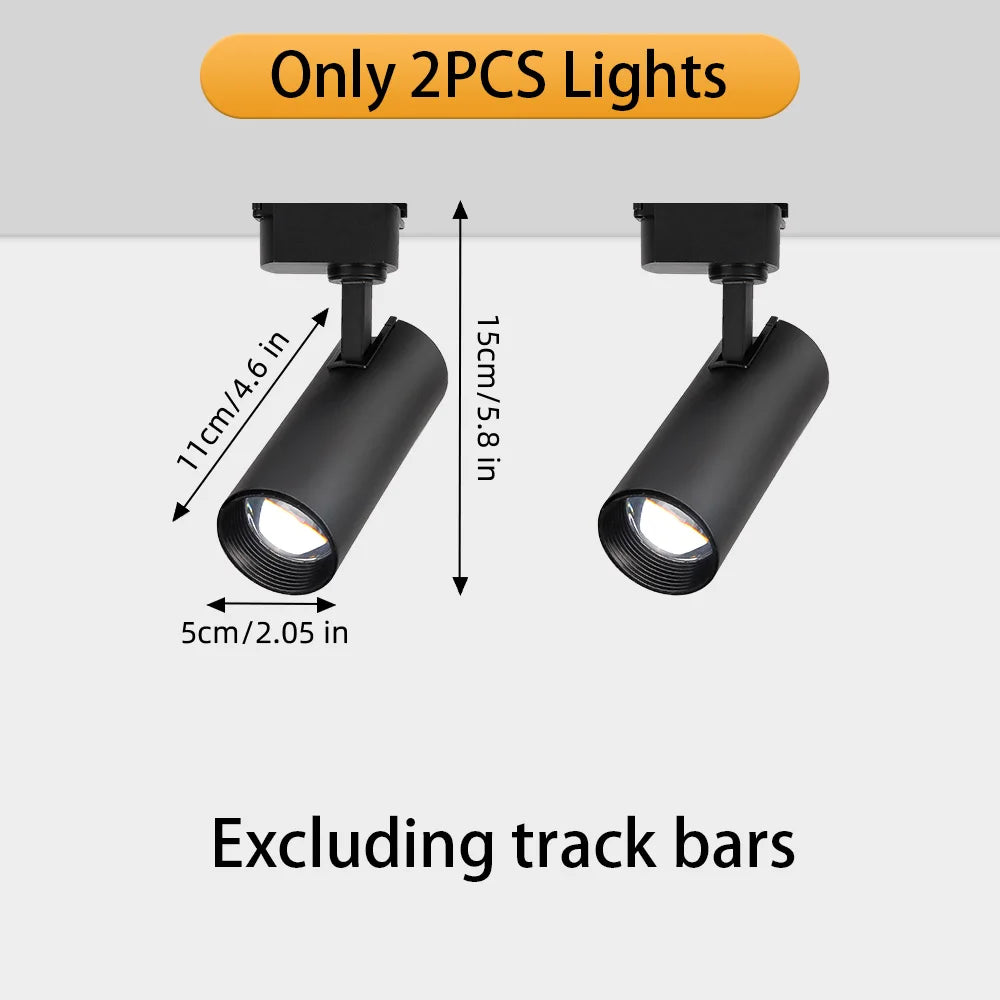 Adjustable Intensity Modern Rail Spot Light for Interior Design