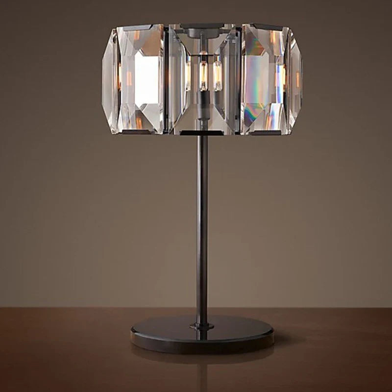 Vintage Crystal LED Floor Lamp with Dimmable Brightness