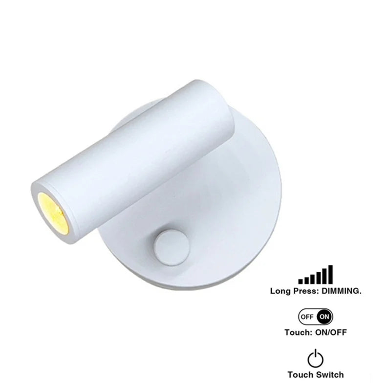 Rechargeable Wireless LED Wall Lamp with Touch Dimmer