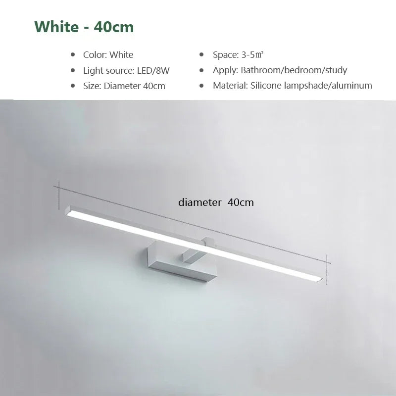 Modern LED Wall Sconce for Bathroom and Mirror