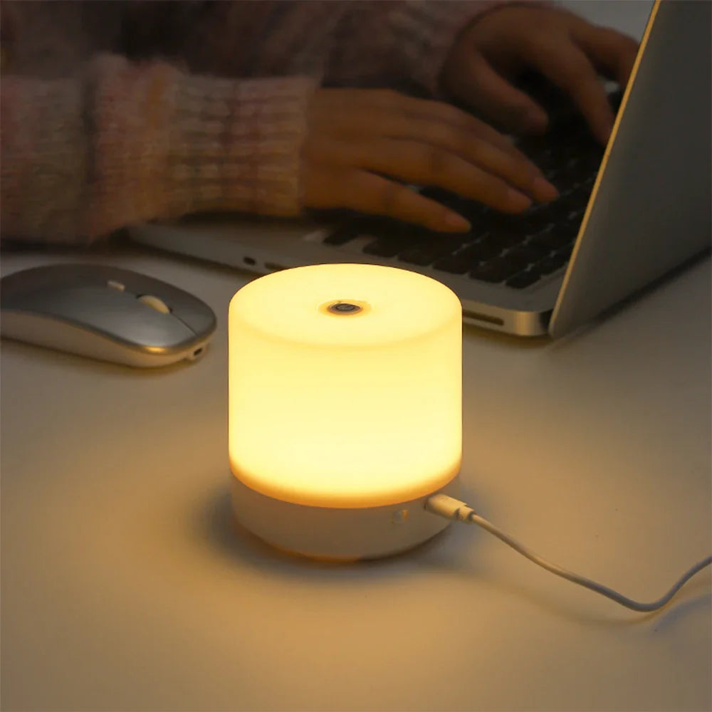 USB Touch Control Bedside Lamp with Dimmable Reading Light