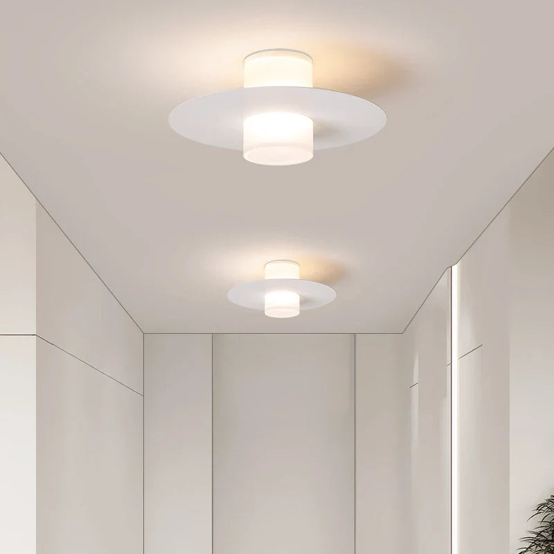 Modern LED Ceiling Light for Hallway, Living Room, Dining Room, Kitchen, Bedroom - Black & White