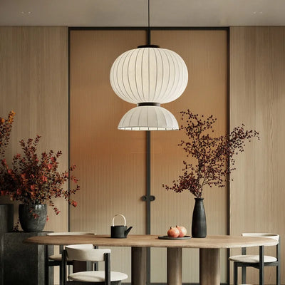 Minimalist Nordic Wabi Sabi Silk LED Pendant Light