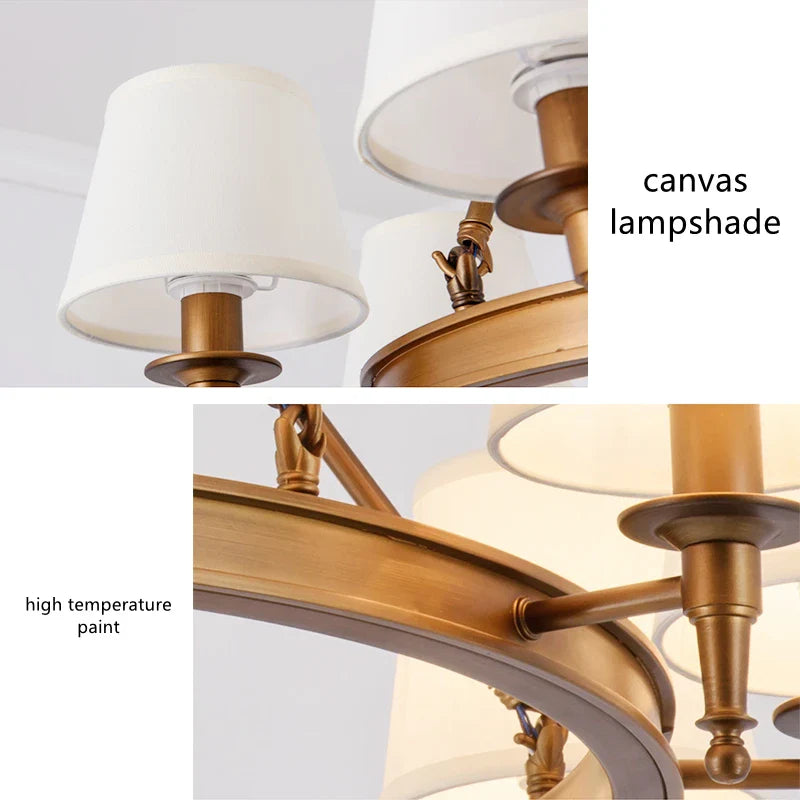 Retro American Ceiling Lamp for Home Living Room Dining Decor