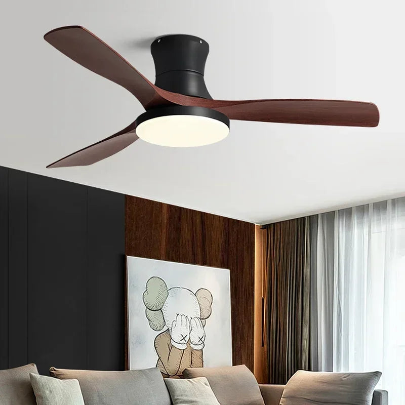 Lightweight American Ceiling Fan with Light and Electric Control