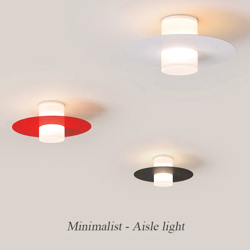 Modern LED Ceiling Light for Hallway, Living Room, Dining Room, Kitchen, Bedroom - Black & White