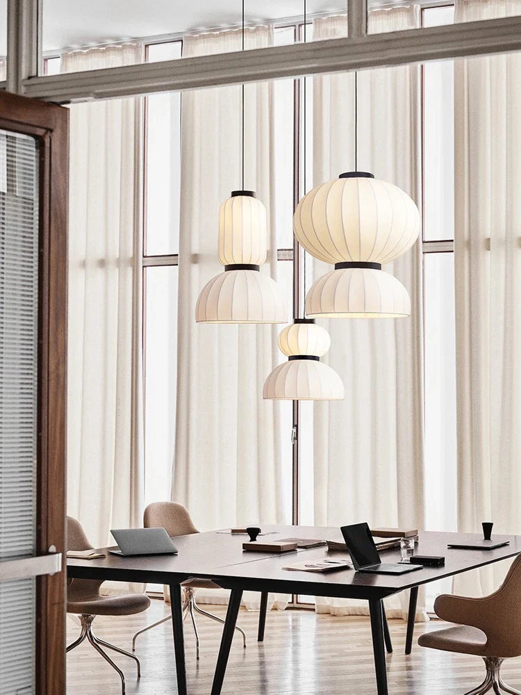 Minimalist Nordic Wabi Sabi Silk LED Pendant Light